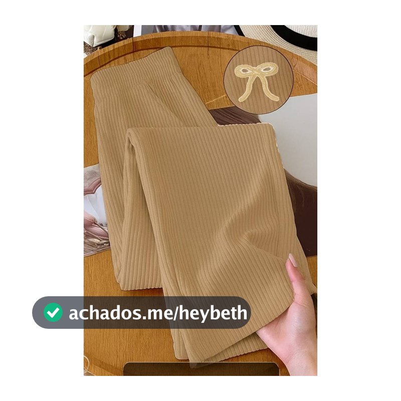 Calça Pantalona Feminina Tecido texturado Calça Feminino Cintura Alta Pantalona Elegante