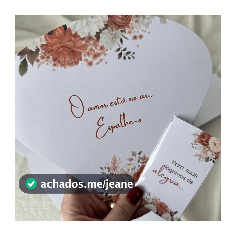 50 Lágrimas de Alegria + 50 Leque Personalizado para Casamento - PRONTA ENTREGA