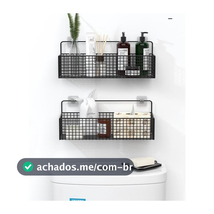 Suporte Organizador de canto Prateleira de banheiro shampoo suporte adesivo para parede para cozinha e banheiro Multiuso À prova de ferrugem