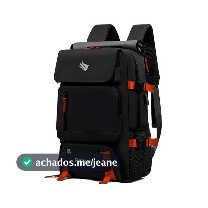 Mochila Pichau Vulcan, Preto e Vermelho, PCH-VULC-BL01
