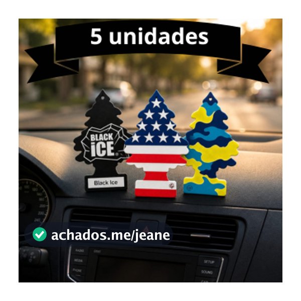 Kit 5 Cheirinho Aromatizante Para Carro Novo Cheiroso Pinheiro Sortidos