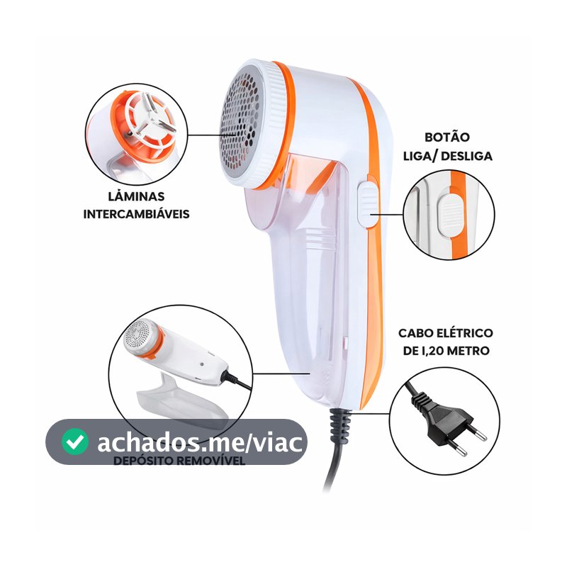 Papa Bolinha Tira Pelo De Roupa Elétrico 110v/220v com Fio Super Eficaz