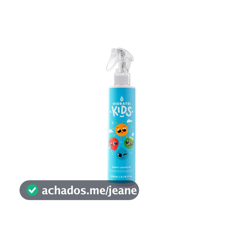 Spray Capilar Infantil Hidratei Kids 200ml Hidratação Proteção Desembaraçante Cabelos Macios