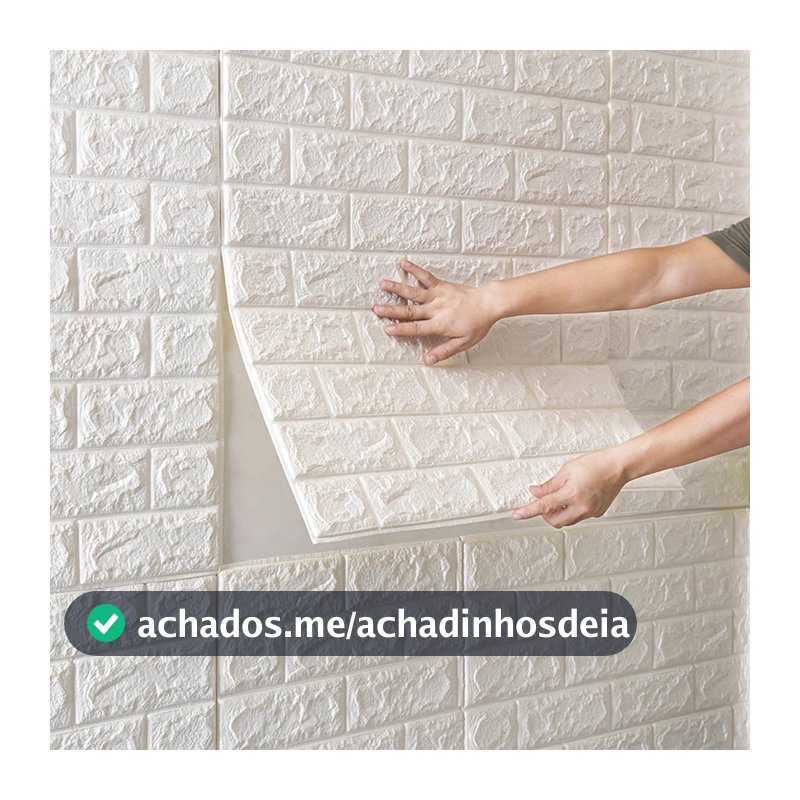 Kit Placas 3D Tijolinho Adesivo Parede Autocolante Lavável Banheiro Sala Cozinha Quarto
