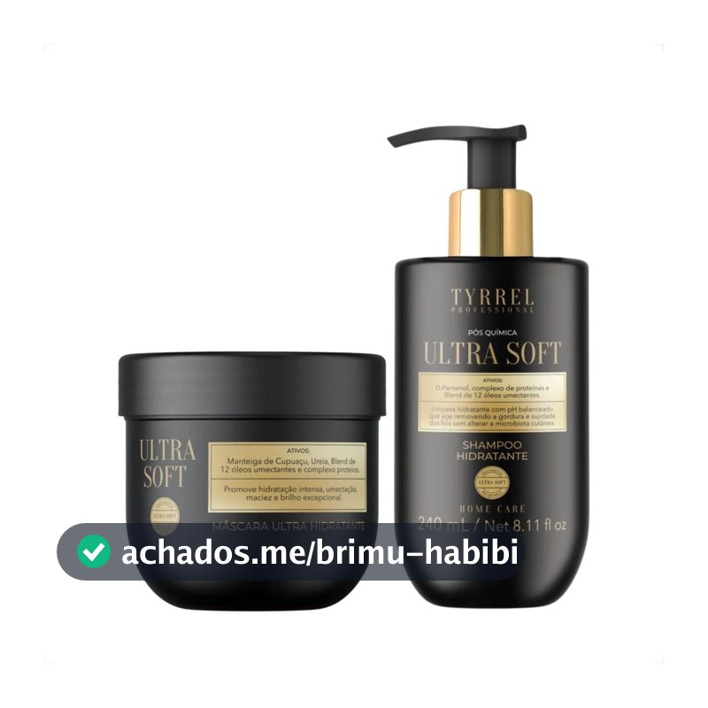 Kit Pós Quimica Ultrasoft Shampoo 250ml + Mascara 250g Tyrrel Professional