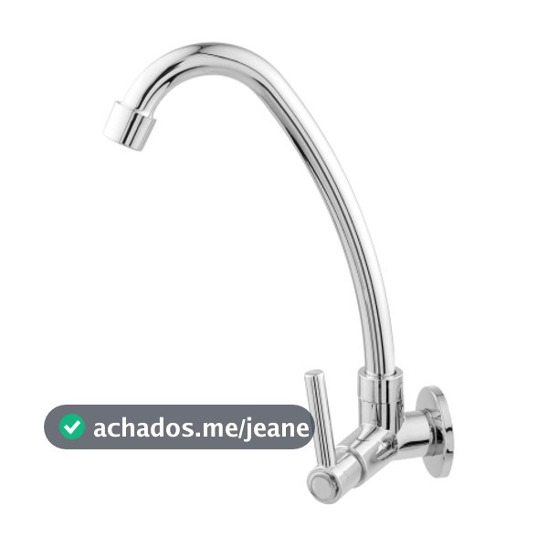 Torneira Lavatório para Cozinha de Parede Abs C-64 Cromada