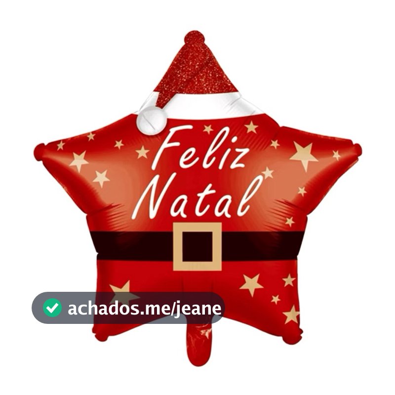 10 Balão Metalizado Estrela Vermelha Com Cinto Feliz Natal Festa e Decoração papai noel ano novo