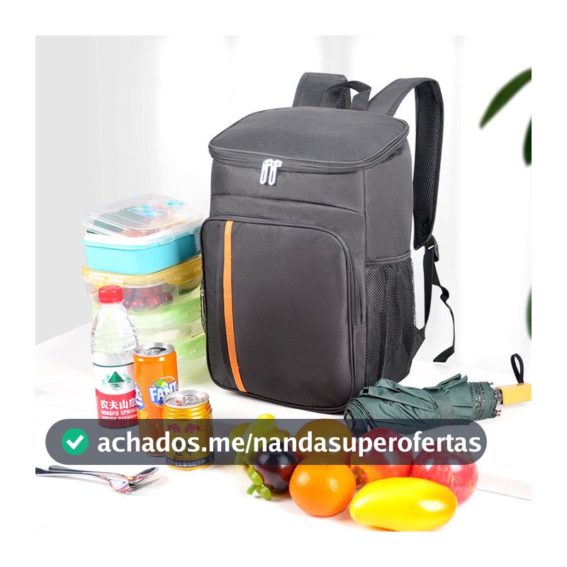 Mochila Térmica Bag Freezer Cooler Gelo Bolsa Bebidas Anti Vazamento Praia Camping Premium - 18 litros