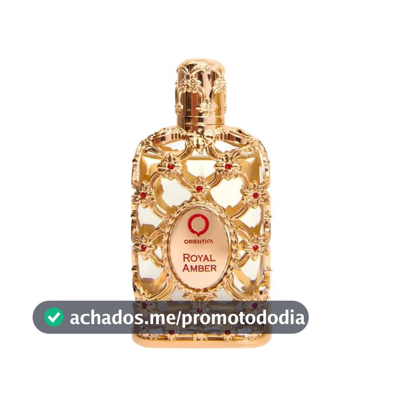Perfume Arabe Royal Amber Eau De Parfum 80ml Alta Fixacao Fragrancia Oriental Ambar