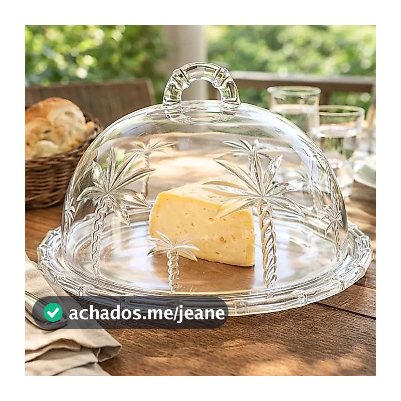 Queijeira Porta Queijo Vidro Trancoso Transparente Hauskraft 20cm