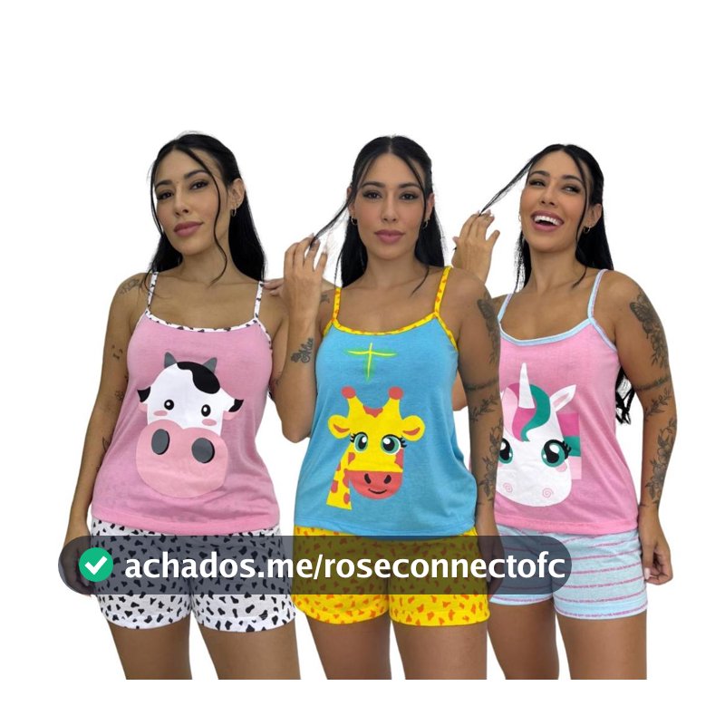 Kit com 2 Baby Doll Alcinha Feminino Estampada Fresquinho Malha Short Confortável Curto Roupa de Dormir Adulto Dejule