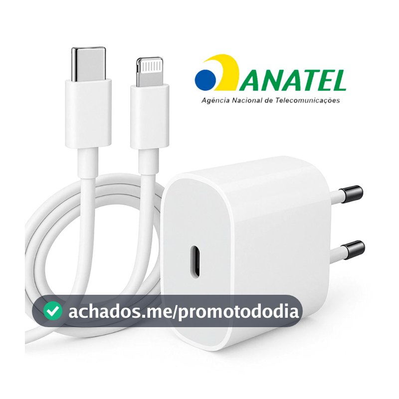 Carregador Rápido Compativel 11 12 13 14 Pro Max X Xr Xs Completo 20W Lightning