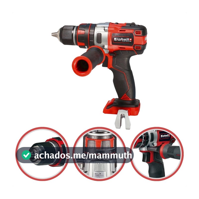 Furadeira Parafusadeira Impacto Profissional 18v a Bateria Einhell Portátil Sem Fio Brushless 13mm
