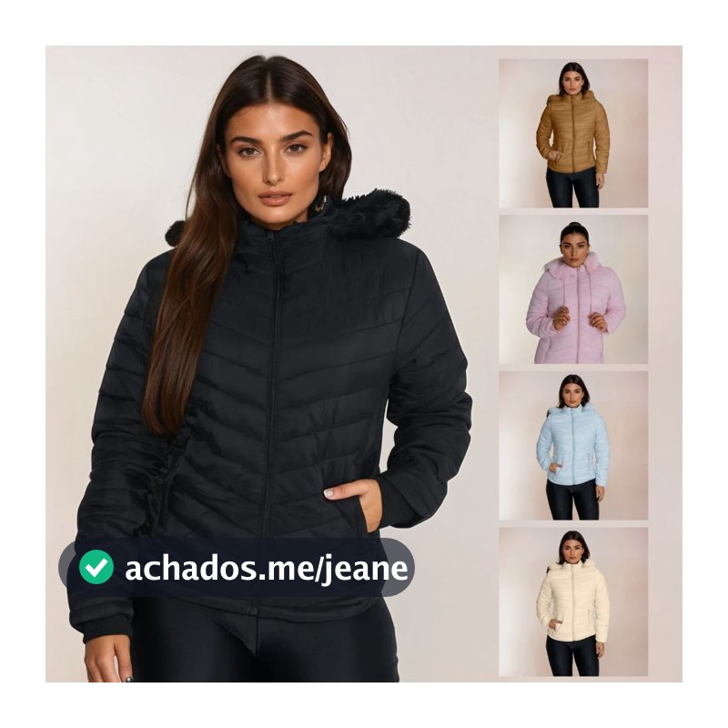 Jaqueta Bobojaco Feminina Peluciado Puffer Original Colorida Inverno