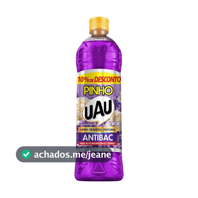 Desinfetante Pinho UAU Lavanda 1L - Embalagem Promo