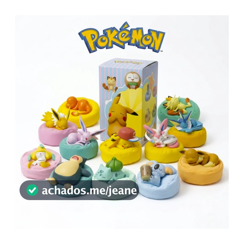 Boneco Pokémon Pikachu Dormindo Action Figure Edição Sonho Decoração Desenho Anime Fofos Almofadas