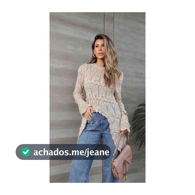 Blusa De Frio Feminina Rendada Tricot Mullet Boho Chic Gola Redonda Com Babado Outono Inverno