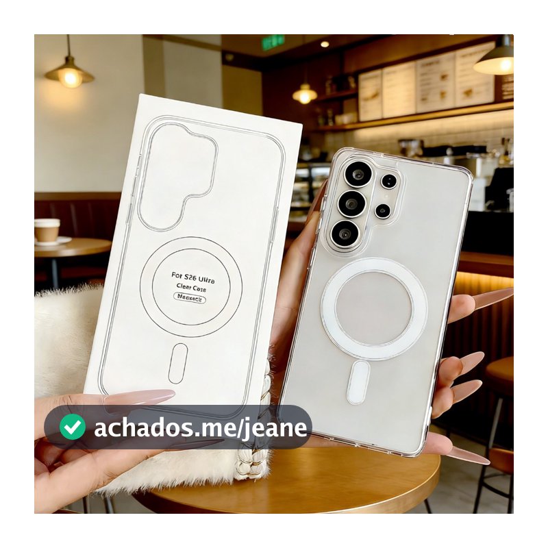 Capinha Capa Para S26 S26 Ultra Case Magnética Magsafe Protetor Transparente Anel Suporte Magnético S24 S23 S25 Ultra FE