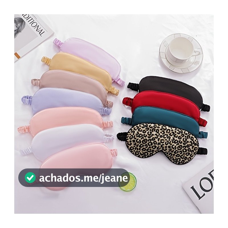 Máscara Tapa Olhos Com Dupla Face De Seda Para Dormir Viajar Confortável Tecido Premium - OLHO-ZS04
