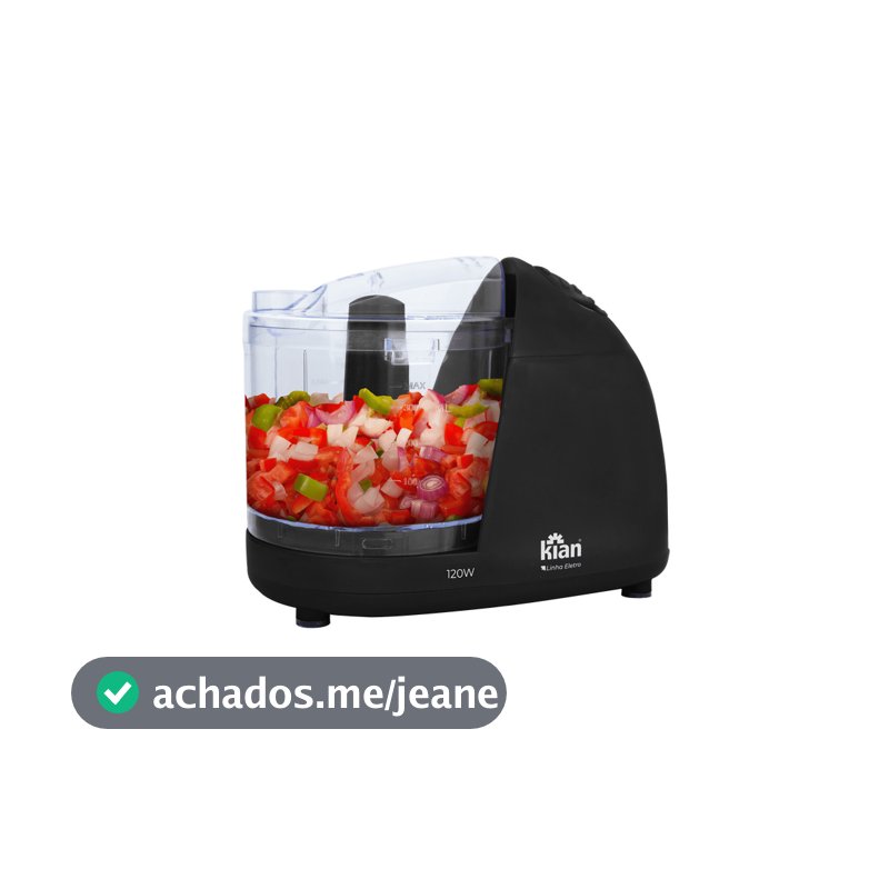 Mini Processador De Alimentos Elétrico Turbo Triturador Alho Cebola Legumes Compacto Prático - Kian
