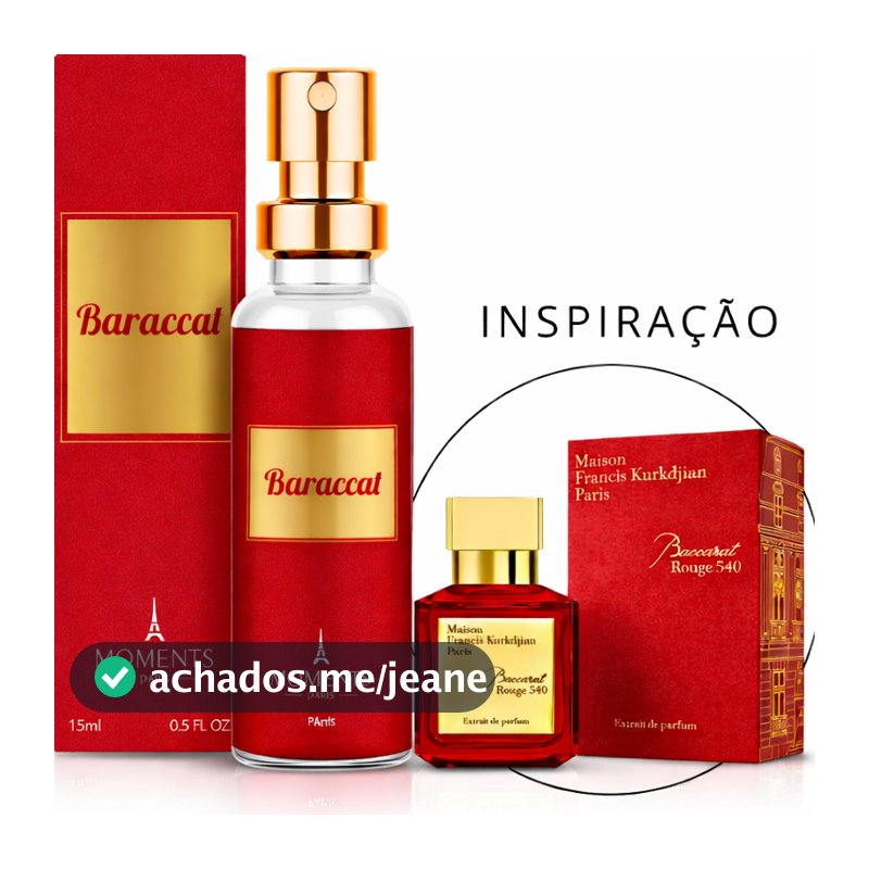 Perfume Arabe  Importado Contratipo Baracat  Eau de Parfum EDP 15ml Moments Fragrancia Unissex