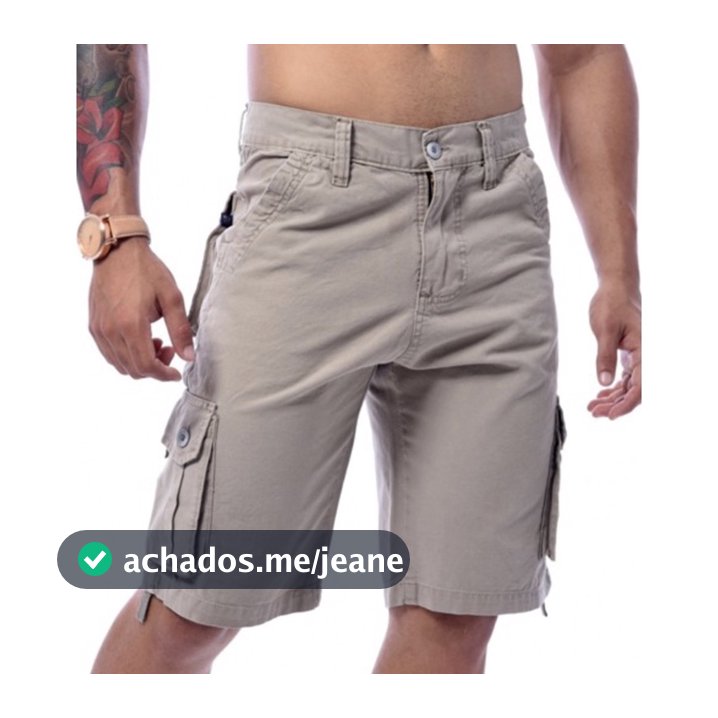 bermuda masculina cargo brim sarja