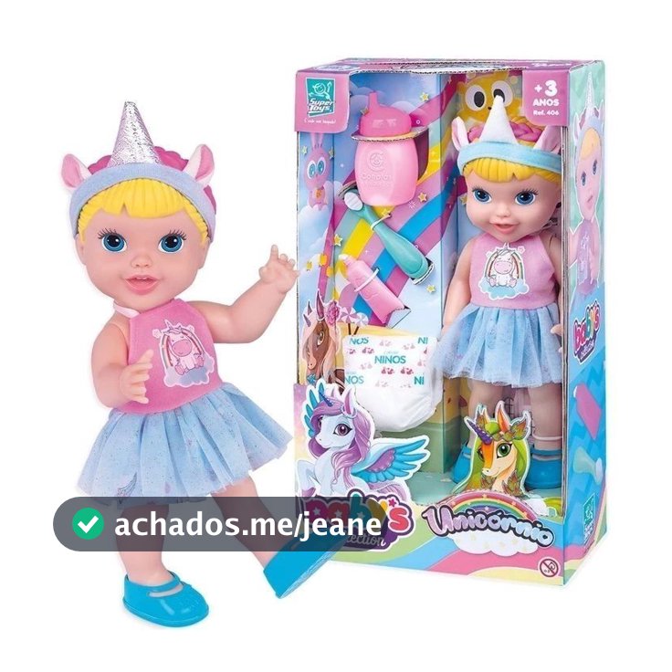 Boneca Alive Baby's Unicornio Alive Faz Xixi C/ Dentinho E Escova - Super Toys