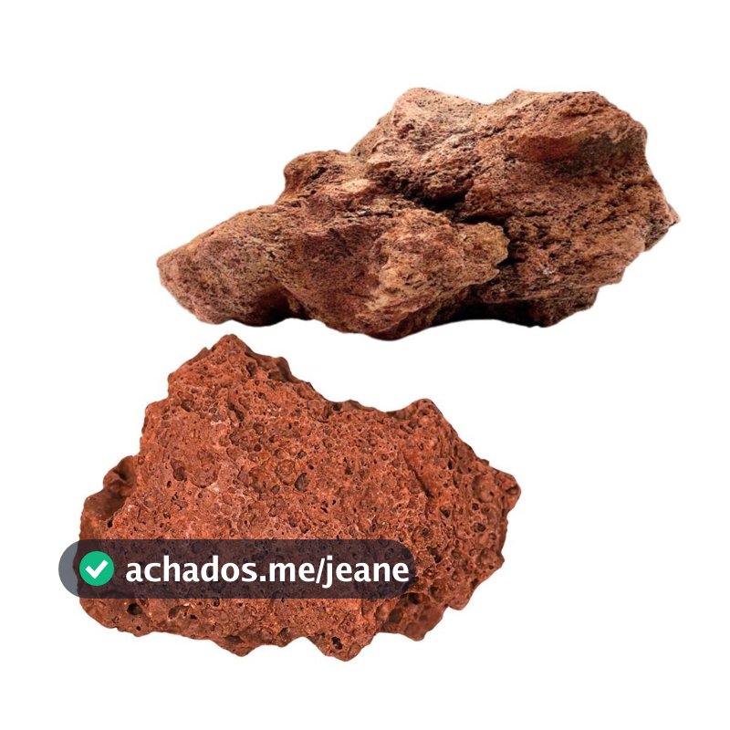 Rocha Lava Rock 1Kg Natural Porosa Red Aquario Betta Kinguio