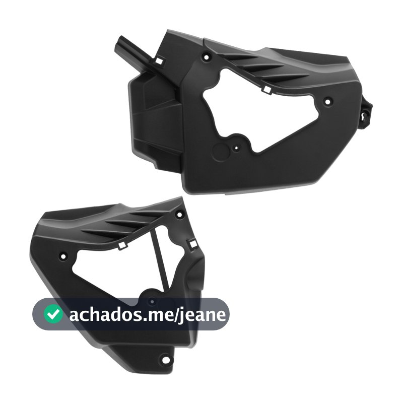 Tampa Lateral Modelo Original ( Par ) Inferior Moto Pro Tork Honda Titan/ Fan 150 2009 á 2010 Preto