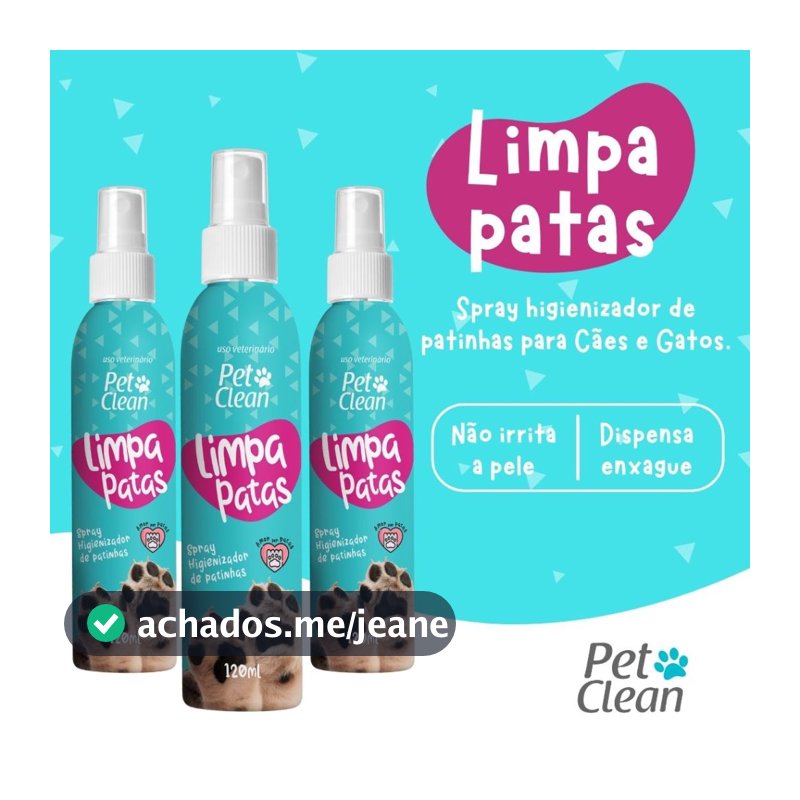Limpa Patas Para Cães e Gatos Pet Clean 120 ML