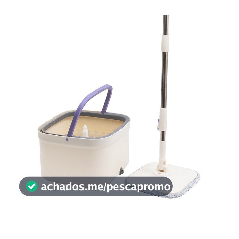 MOP GIRATÓRIO ÁGUA NOVA COM BALDE 4L E ESFREGÃO - SIMPLO