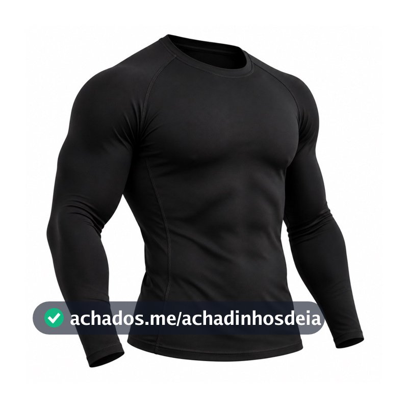 Camisa Térmica Proteção Uv 50+ Segunda Pele Camiseta Malha Fria Unissex Academia Manga Longa Lisa