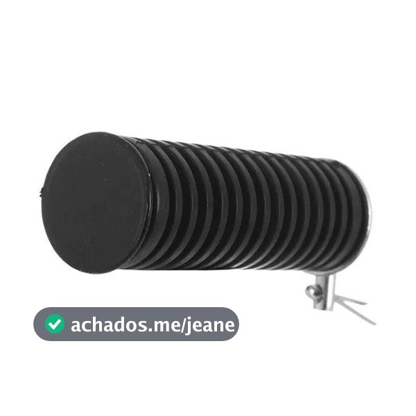 Pedaleira Traseira Apoio Borracha Redonda Moto Pro Tork Honda CG Preto
