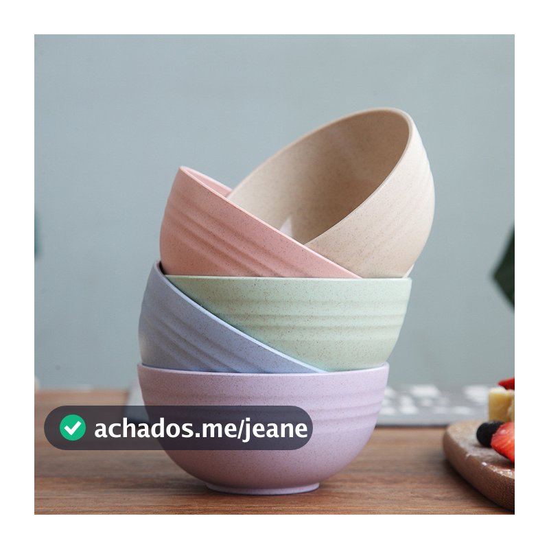 Kit 10 Tigelas Bowl Bambu Ecológico Cumbuca Sobremesa Bowls Tigela Alimentos