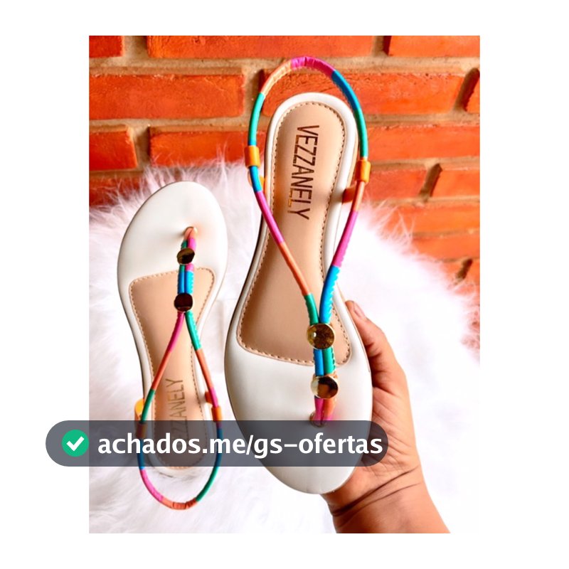 Sandália Feminina Ajustável Rasteirinha   colorida moda confort Ref; 121.020