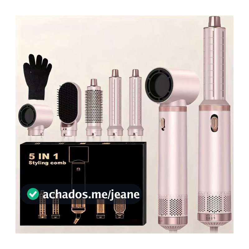 Escova Secadora 5 Em 1 Conjunto De Secador De Cabelo Multifuncional