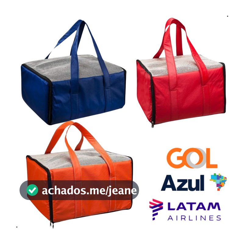 Bolsa de Transporte para Avião Aéreo Pet Gato Cachorro Gol Latam Azul