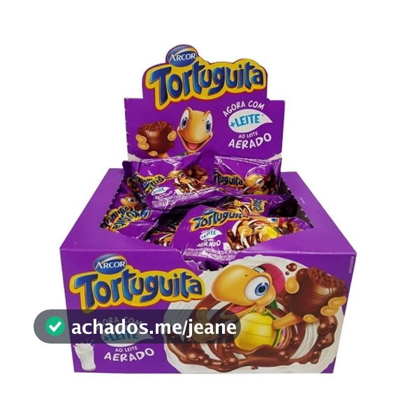 Chocolate Tortuguita Aerado Arcor Com 24 Unidades De 11,5g