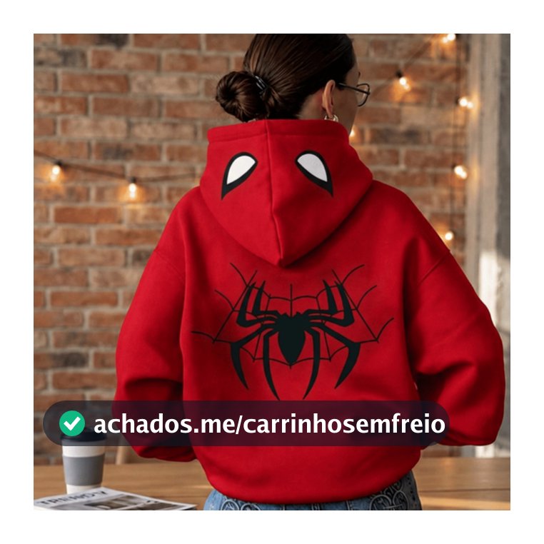 Blusa De Frio Moletom Canguru Homem Aranha 100% Algodao Reforçado Inverno Macio Frio