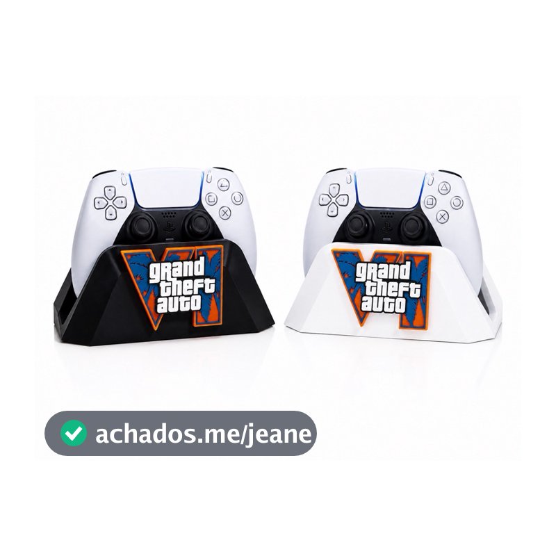 Suporte Base Controle PS5 GTA 6 GTA VI DualSense Gamer e PlayStation 5 Premium