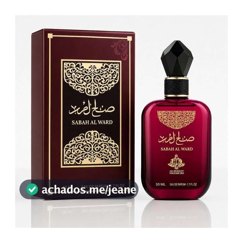 Perfume Árabe Sabah Al Ward Perfume Oriental Feminino Luxo Fragrância Marcante 50 ml