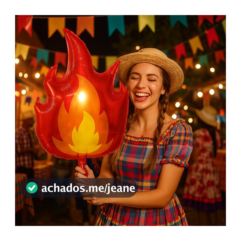 Kit 5 Balão Metalizado Fogo Fogueira Festa Junina Decoração
