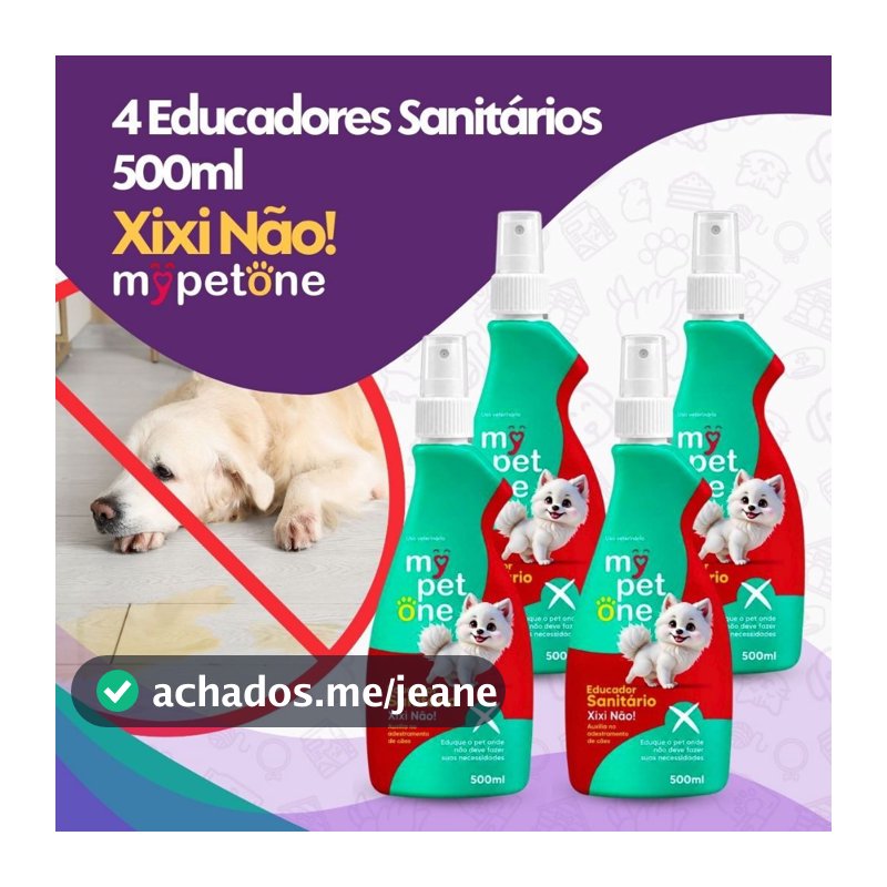Kit 4 Educador Sanitário Xixi Não Mypetone - 500mL