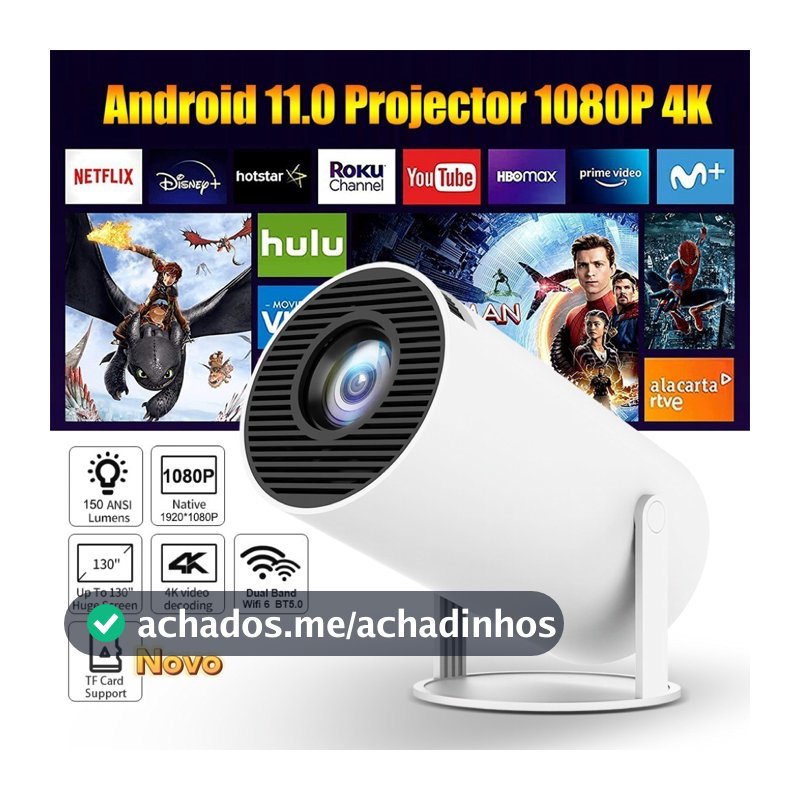 Projetor 4K HD 150 Polegadas Celular, Tv B0x, Xbox, PS, Pc, Wifi HY300  Magcubic Envio Imediato