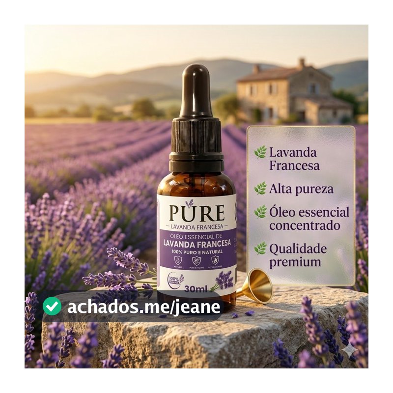 Óleo Essencial de Lavanda Francesa 100% Puro 30ML
