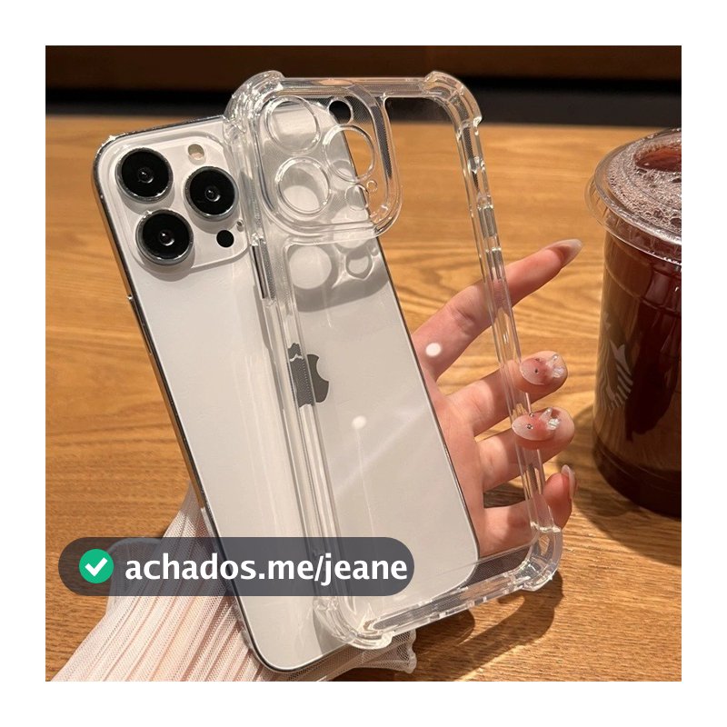Kit 2 Capinha Para Iphone Anti Impacto Transparente Tpu  Para IPhone 11 12 13 14 15 16 Pronto Entrega