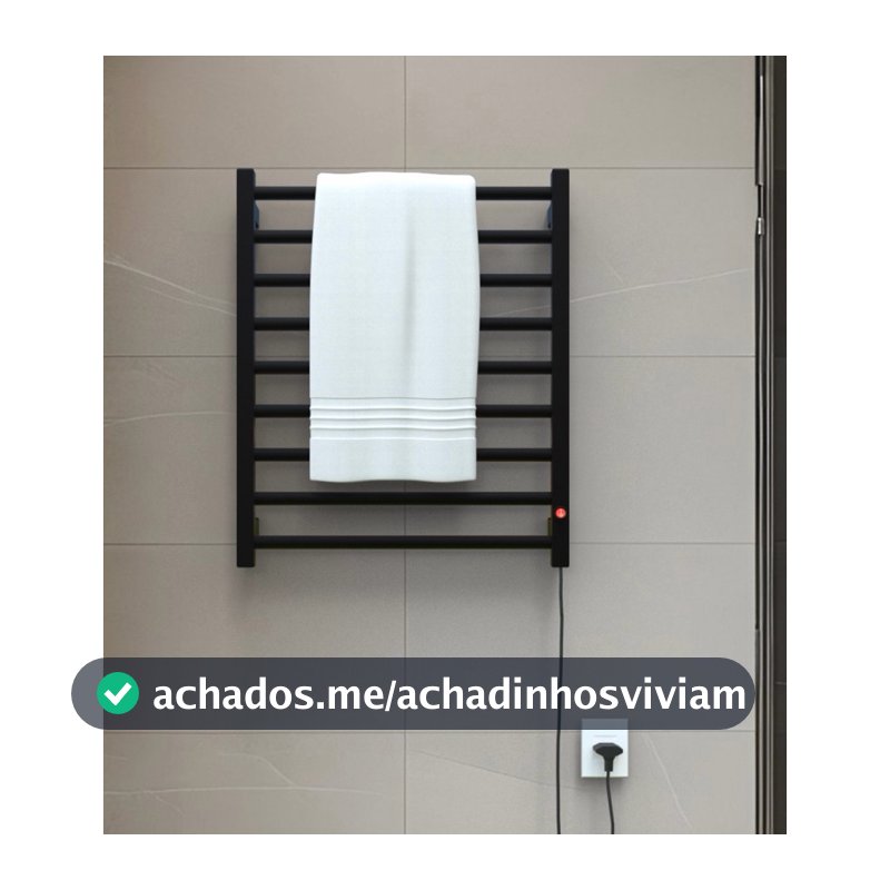 Toalheiro Térmico Alumínio Porta Toalha 2 Toalhas Banho 127/220 V Bivolt Electrowood