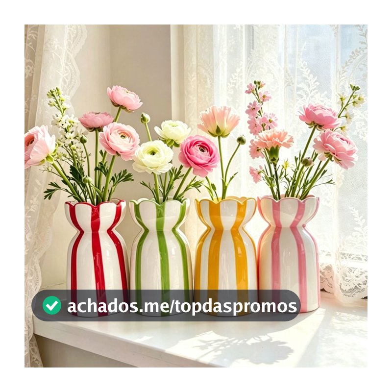 Vaso De Cerâmica Listrado Pintado À Mão , Ornamento De Destaque Para Decoração De Casa De Mesa De Sala De Estar