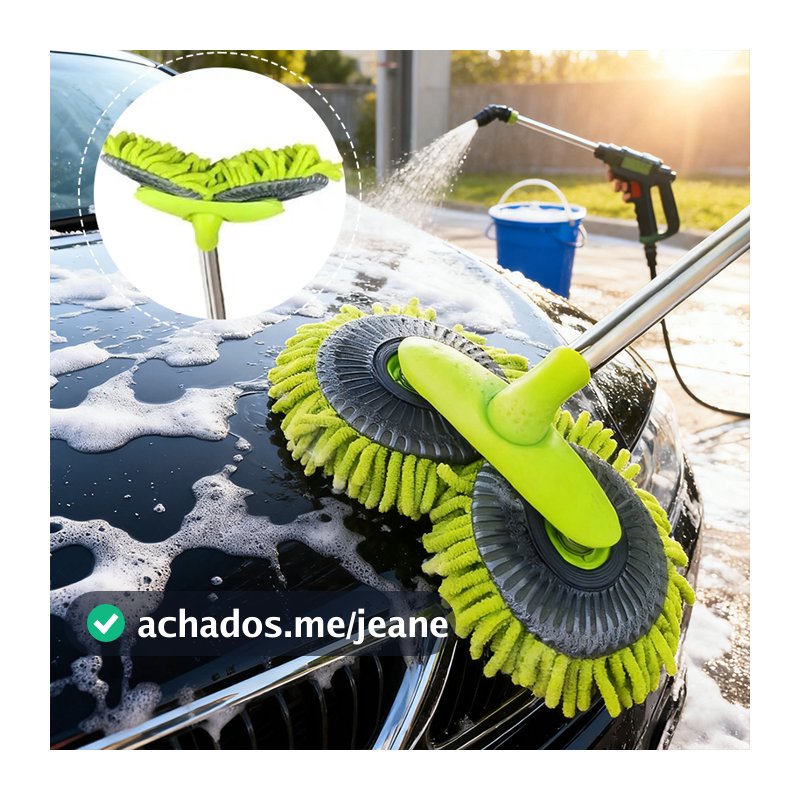 Esfregona para lavagem de carros, escova de limpeza ajustável de duas cabeças, Super absorvente