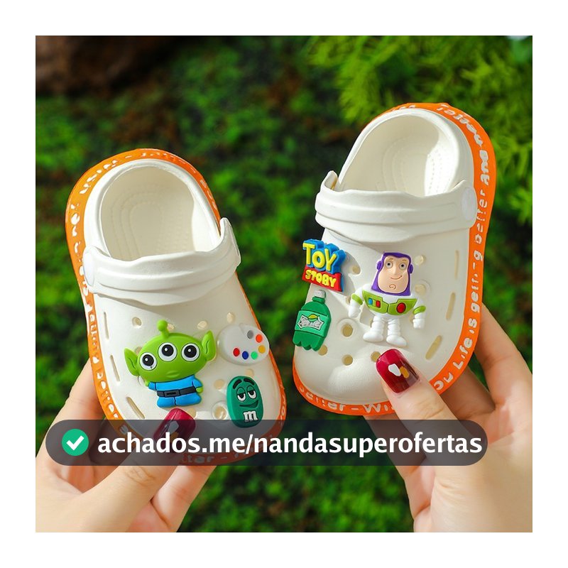 Babuche Infantil Sandálias Infantis Meninos Meninas Material EVA Sapatos infantis de desenho animado